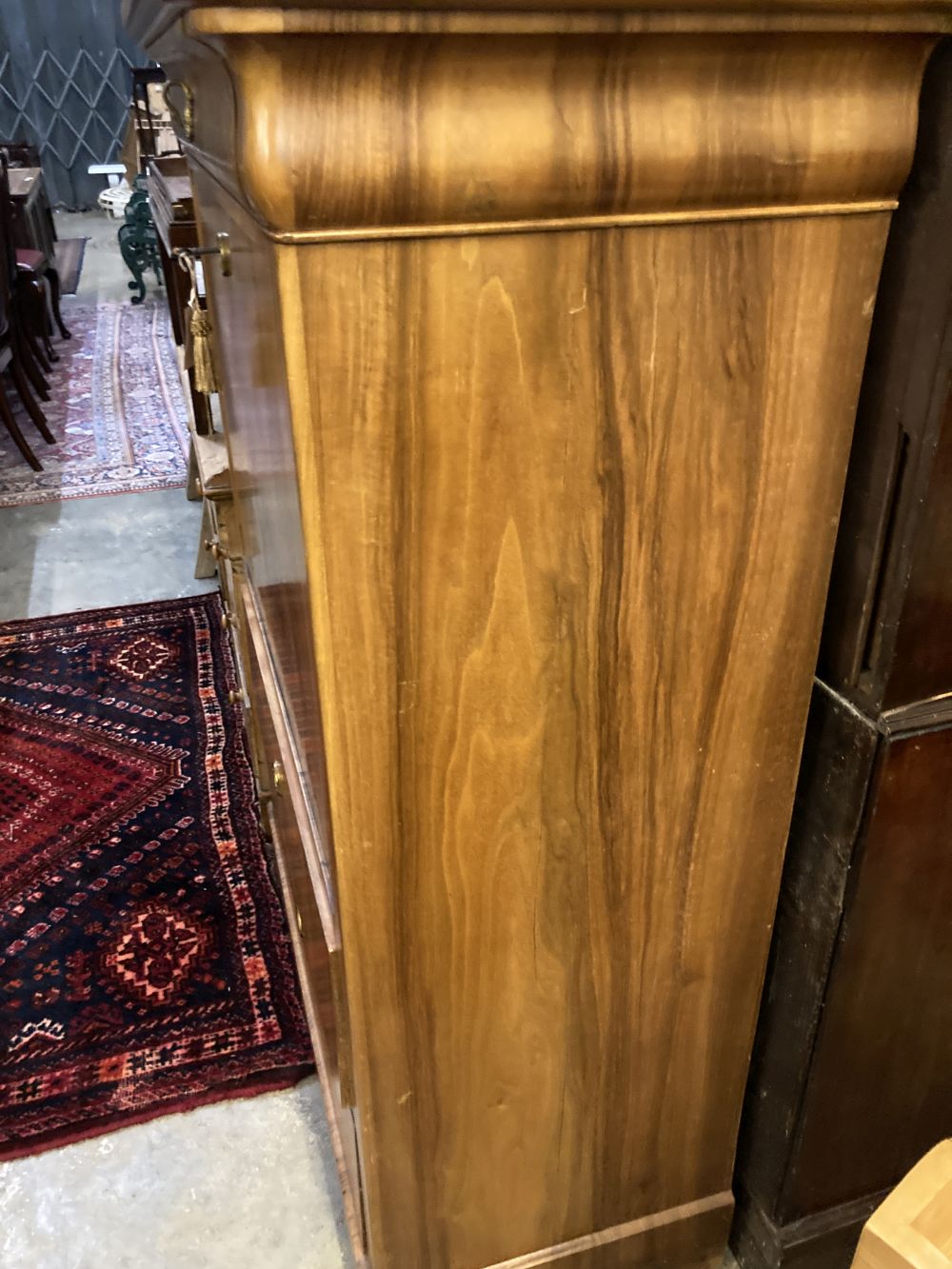 A French walnut secretaire à abbatant, width 109cm depth 51cm height 148cm